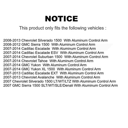 Upper Control Arm Lower Ball Joint Front Kit For Chevrolet GMC Sierra 1500 Tahoe