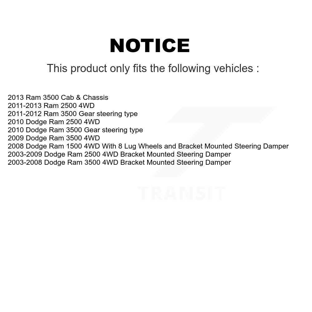 Steering Tie Rod End Front Outer Kit For Dodge Ram 3500 2500 1500