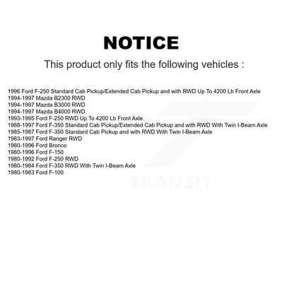 Tie Rod End Front Outer Kit For Ford F-150 F-250 Ranger F-350 Mazda Bronco B4000