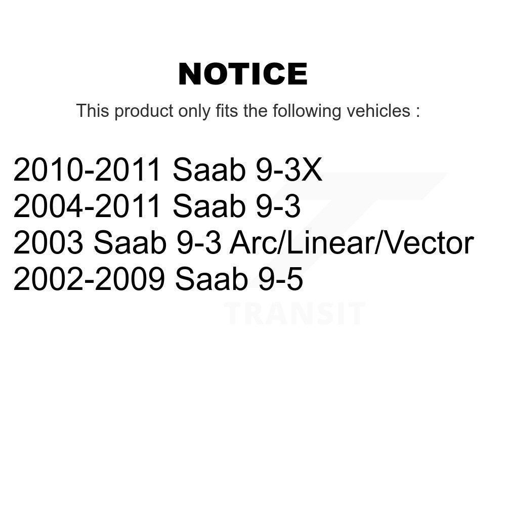 Steering Tie Rod End Front Outer Kit For Saab 9-3 9-5 9-3X