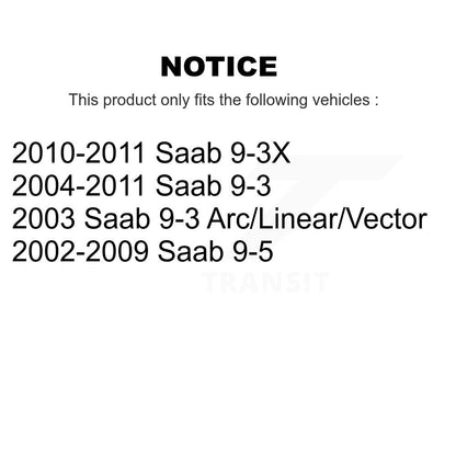 Steering Tie Rod End Front Outer Kit For Saab 9-3 9-5 9-3X