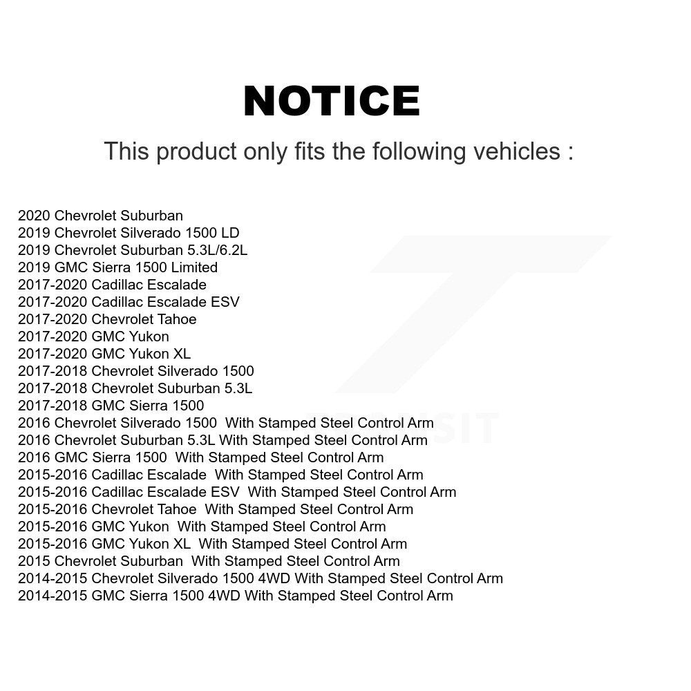 Suspension Control Arm & Ball Joint Link Front Kit For GMC Chevrolet Sierra 1500