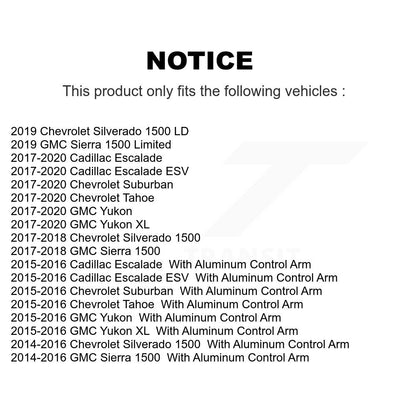 Suspension Control Arm Ball Joint Front Lower Kit For GMC Chevrolet Sierra 1500