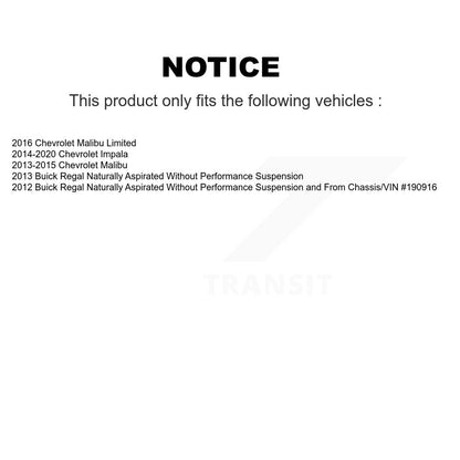 Suspension Bar Link Front Rear Kit For Chevrolet Malibu Impala Limited Buick