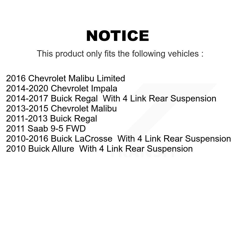 Suspension Sway Bar Link Rear Pair For Chevrolet Buick Malibu Impala LaCrosse