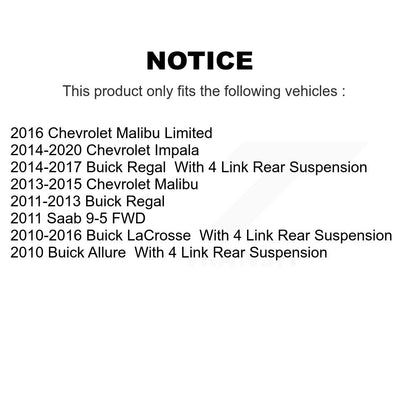 Suspension Sway Bar Link Rear Pair For Chevrolet Buick Malibu Impala LaCrosse