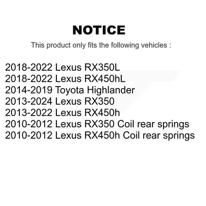 Suspension Stabilizer Bar Link Rear Kit For Lexus RX350 Toyota Highlander RX450h
