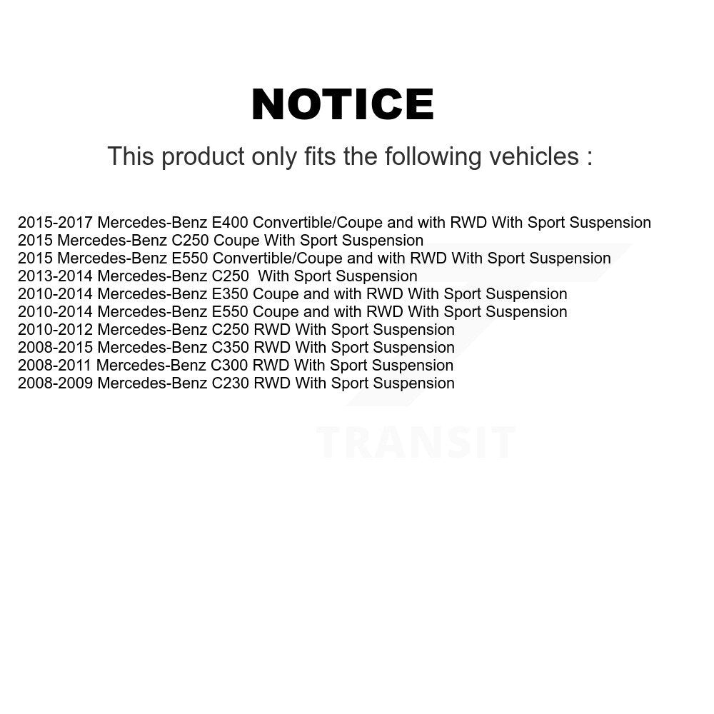 Suspension Control Arm And Ball Joint Link Front Kit For Mercedes-Benz C300 E350