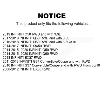 Control Arm Ball Joint Tie Rod End Link Front Kit (8Pc) For INFINITI Q50 G37 Q60