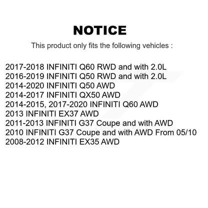 Control Arm Ball Joint Tie Rod End Link Front Kit (8Pc) For INFINITI Q50 G37 Q60