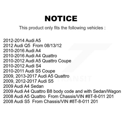 Control Arm & Ball Joint Tie Rod End Link Front Kit (8Pc) For Audi A4 Quattro A5