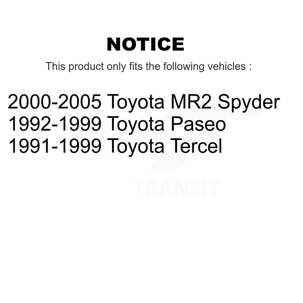 Steering Tie Rod End Front Outer Pair For Toyota Tercel MR2 Spyder Paseo
