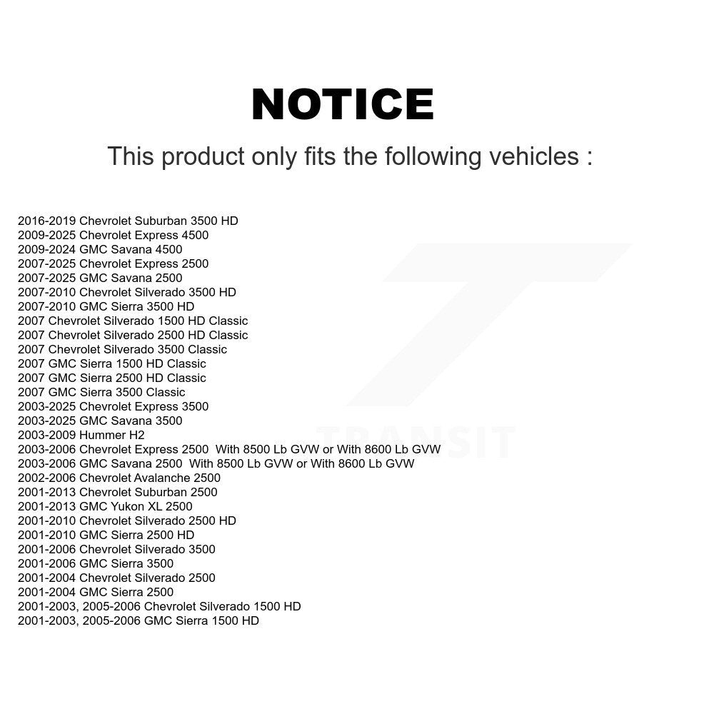 Tie Rod End Front Outer Pair For GMC Chevrolet Sierra 2500 HD Silverado Savana