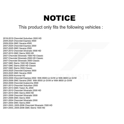 Tie Rod End Front Outer Pair For GMC Chevrolet Sierra 2500 HD Silverado Savana