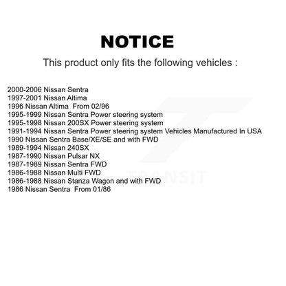 Tie Rod End Front Outer Pair For Nissan Sentra 240SX Altima Pulsar NX 200SX