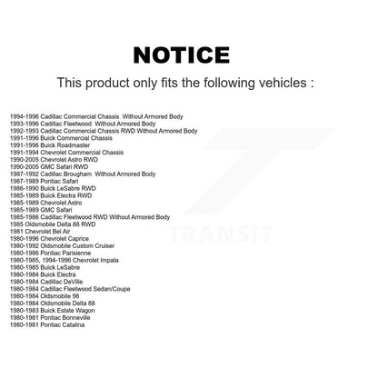 Tie Rod End Front Outer Pair For Chevrolet Astro Safari GMC Cadillac Caprice 88
