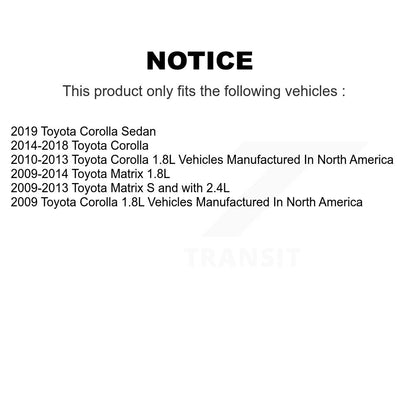 Steering Tie Rod End Front Inner Pair For Toyota Corolla Matrix
