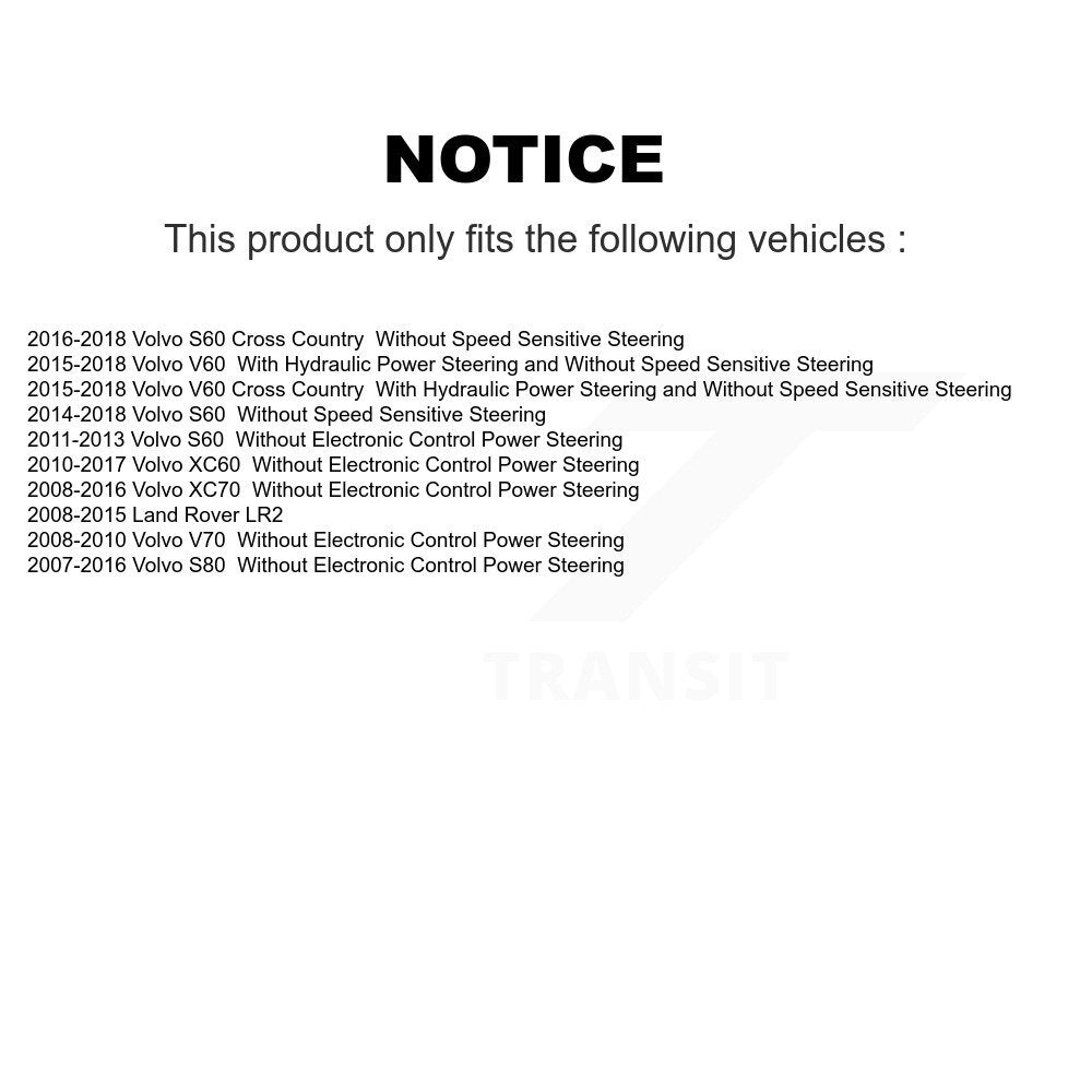 Tie Rod End Front Inner Pair For Volvo XC60 XC70 S60 Land Rover LR2 V60 S80 V70