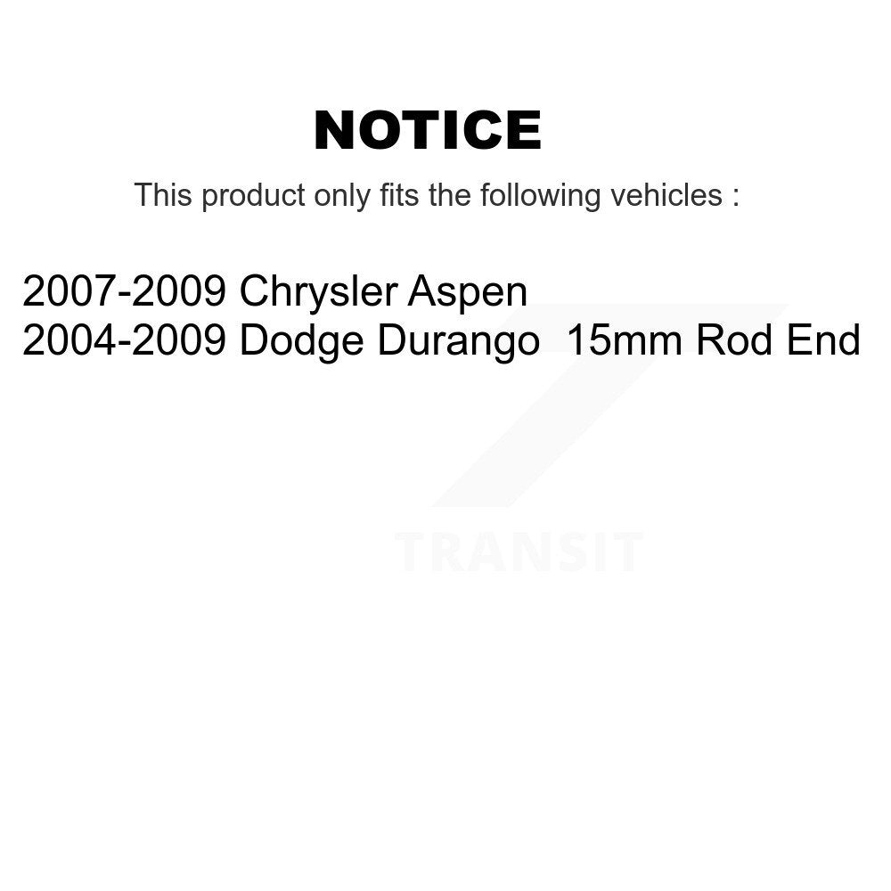 Steering Tie Rod End Front Inner Pair For Dodge Durango Chrysler Aspen