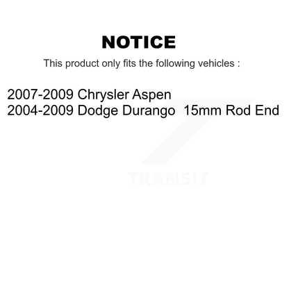 Steering Tie Rod End Front Inner Pair For Dodge Durango Chrysler Aspen