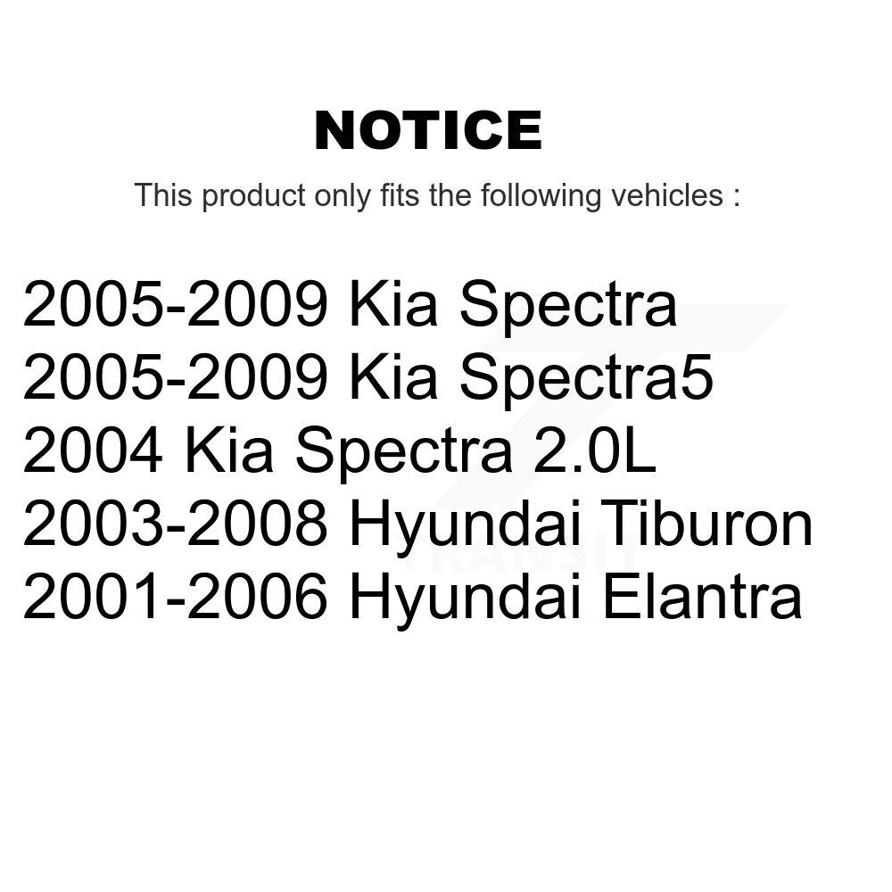 Tie Rod End Front Inner Pair For Hyundai Elantra Kia Spectra Tiburon Spectra5