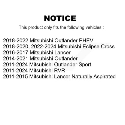 Tie Rod End Front Inner Pair For Mitsubishi RVR Outlander Lancer Eclipse Cross