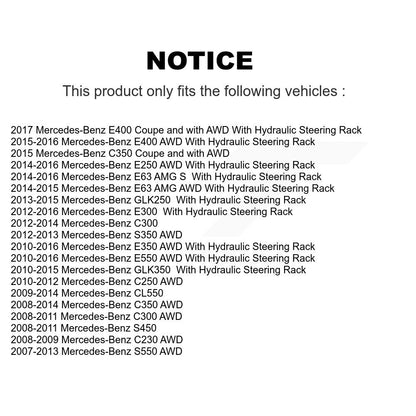 Tie Rod End Front Inner Pair For Mercedes-Benz C300 GLK350 GLK250 E350 C350 C250