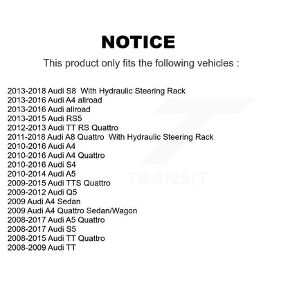 Tie Rod End Front Inner Pair For Audi A4 Quattro Q5 A5 S4 S5 TT allroad A8 RS5