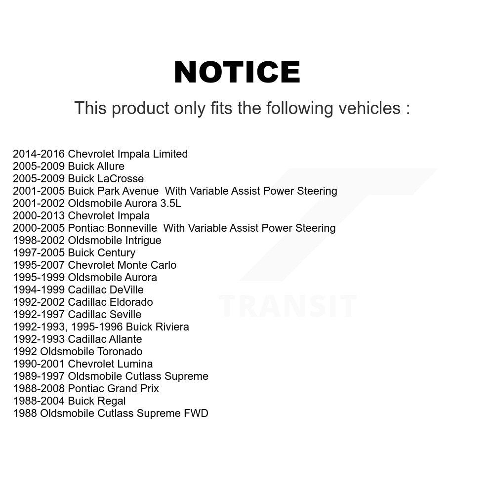 Tie Rod End Front Inner Pair For Chevrolet Impala Buick Pontiac Grand Prix Monte