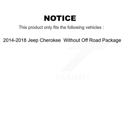 Tie Rod End Front Inner Pair For 14-18 Jeep Cherokee Without Off Road Package