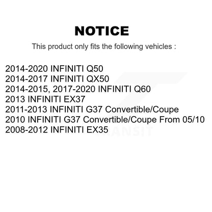 Outer & Inner Steering Tie Rod End Front Kit For INFINITI Q50 QX50 EX35 Q60 EX37