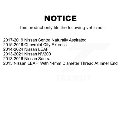 Outer & Inner Tie Rod End Front Kit For Nissan Sentra LEAF NV200 Chevrolet City
