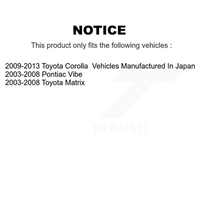 Control Arm Ball Joints Front Lower Kit For Toyota Corolla Matrix Pontiac Vibe