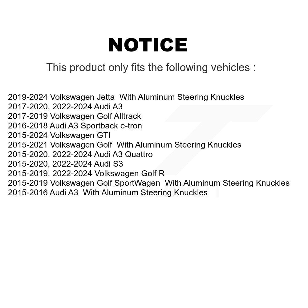Control Arm Ball Joints Front Lower Kit For Volkswagen Jetta Golf Audi GTI A3 R