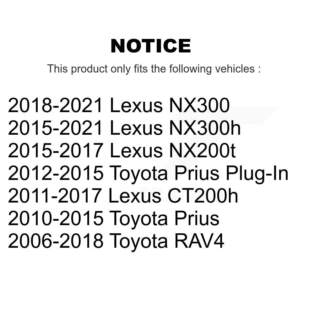 Suspension Control Arm Bushing Front Lower Rearward Pair For Toyota RAV4 Lexus