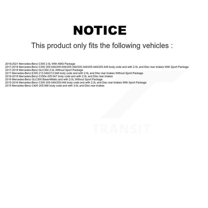 Ceramic Brake Pads Wear Sensor Front Kit For Mercedes-Benz C300 GLC300 E300 C400