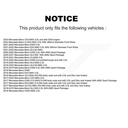 Ceramic Brake Pad & Wear Sensor Front Kit For Mercedes-Benz GLC300 C43 AMG GLC43