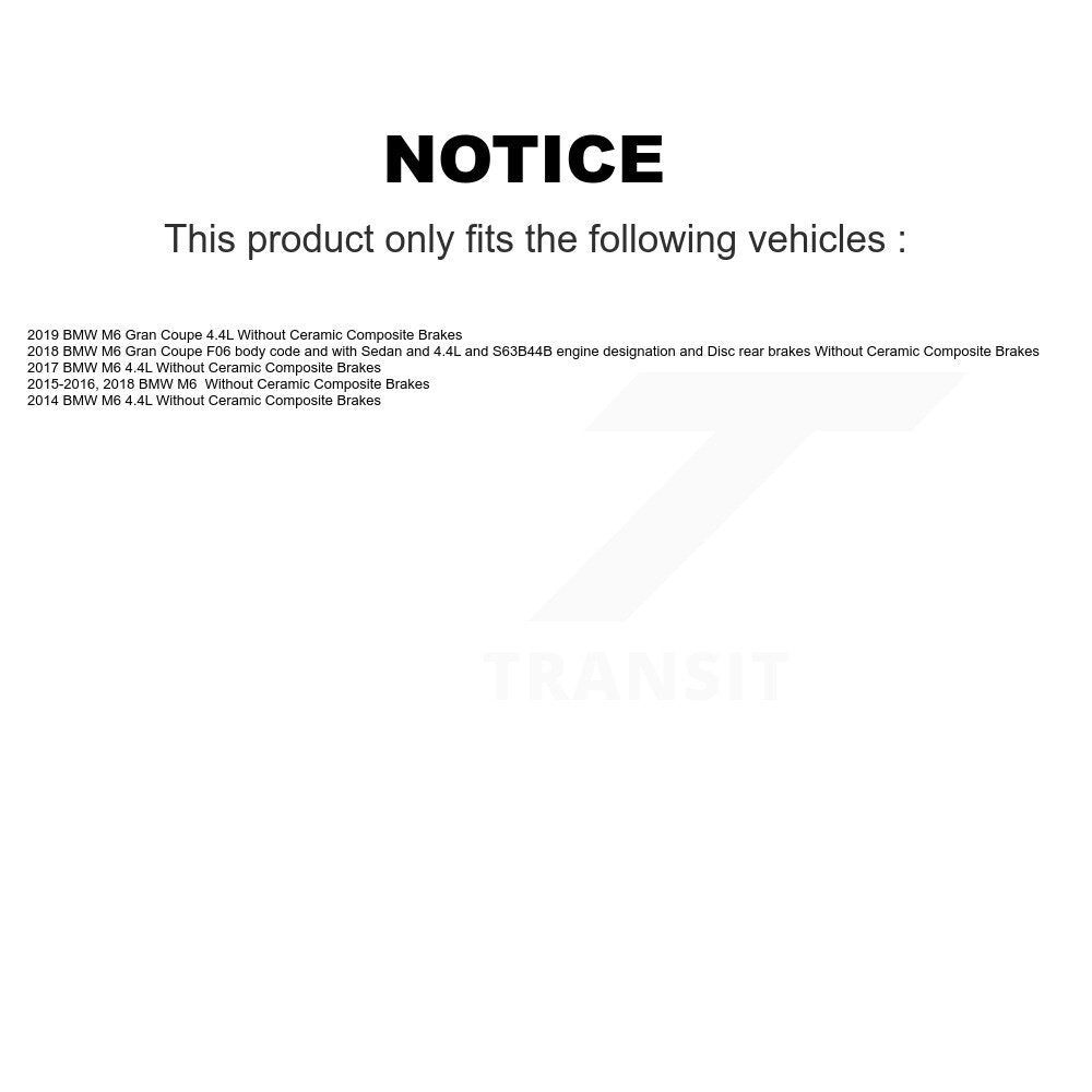 Ceramic Disc Brake Pads And Wear Sensors Front Kit For BMW M6 Gran Coupe
