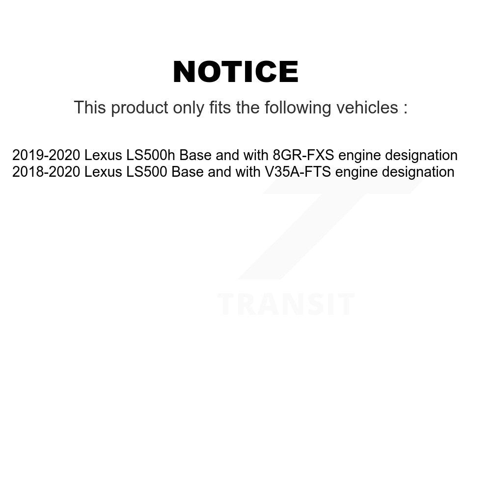 Ceramic Disc Brake Pads And Wear Sensors Front Kit For Lexus LS500 LS500h