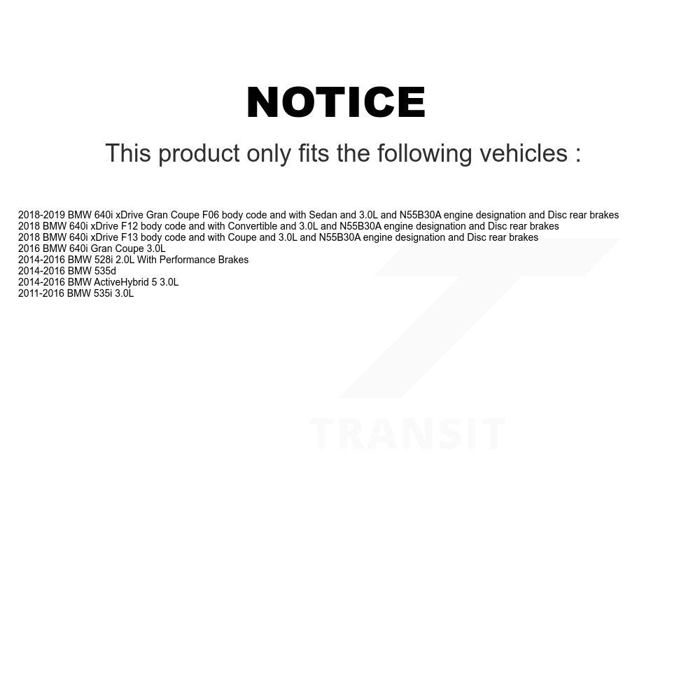Ceramic Brake Pad Wear Sensor Front Kit For BMW 535i 640i Gran Coupe xDrive 528i