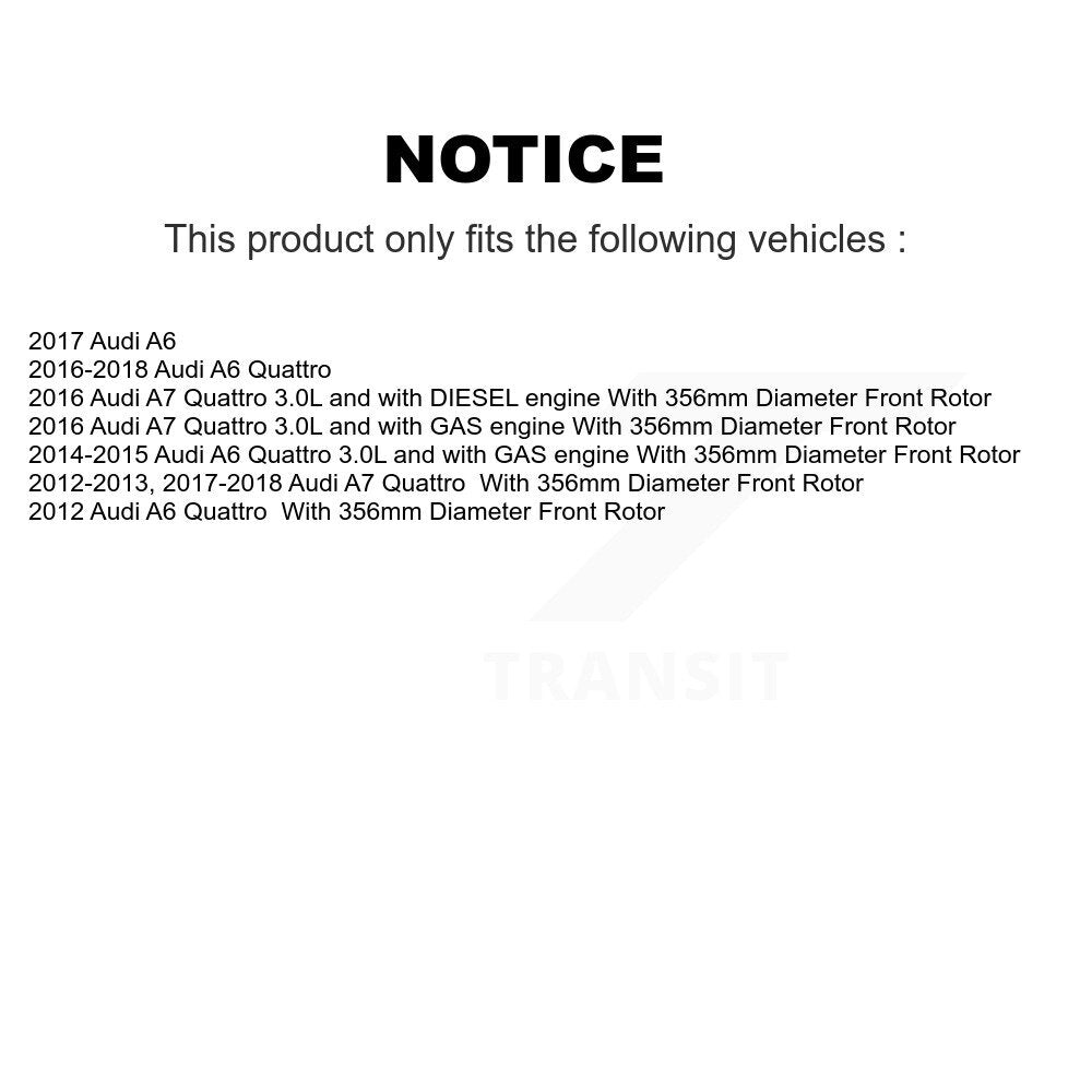 Ceramic Disc Brake Pads And Wear Sensors Front Kit For Audi A6 Quattro A7 A8