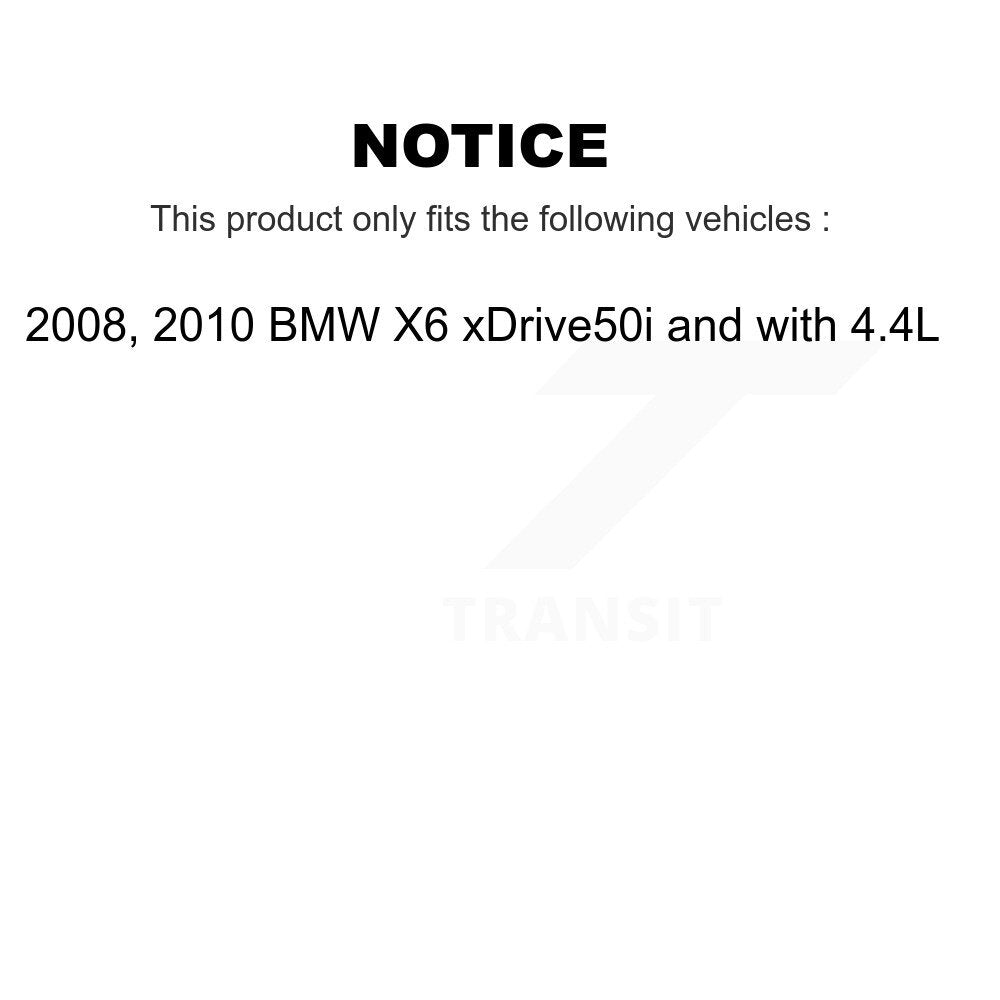 Ceramic Disc Brake Pads And Wear Sensor Front Kit For BMW X6 xDrive50i with 4.4L