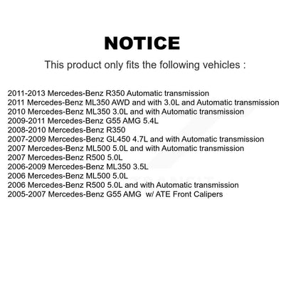 Ceramic Brake Pad Wear Sensor Front Kit For Mercedes-Benz ML350 R350 GL450 ML500