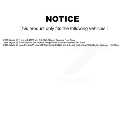 Ceramic Disc Brake Pads And Wear Sensors Front Kit For Jaguar XE
