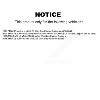 Ceramic Disc Brake Pads And Wear Sensors Front Rear Kit For BMW X3