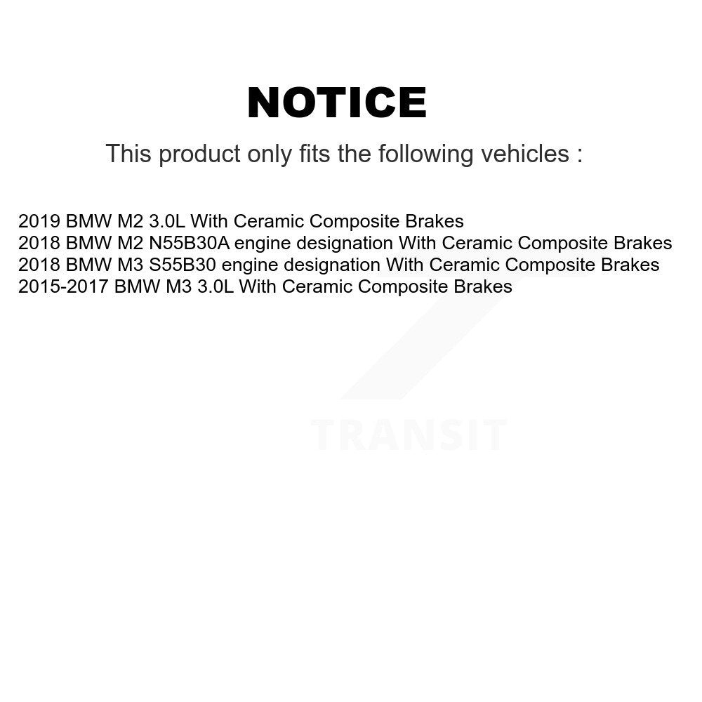 Ceramic Disc Brake Pads And Wear Sensors Front Rear Kit For BMW M3 M2