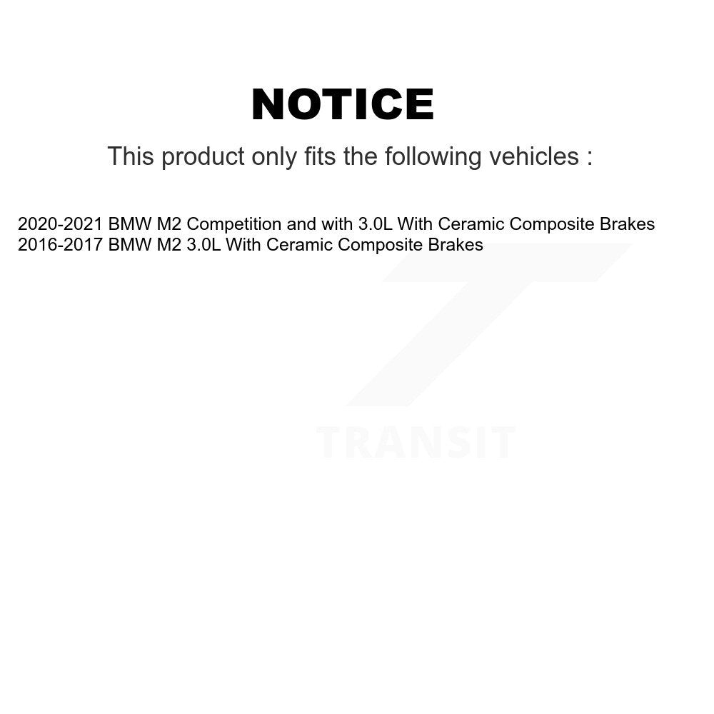 Ceramic Disc Brake Pads And Wear Sensors Front Rear Kit For BMW M2