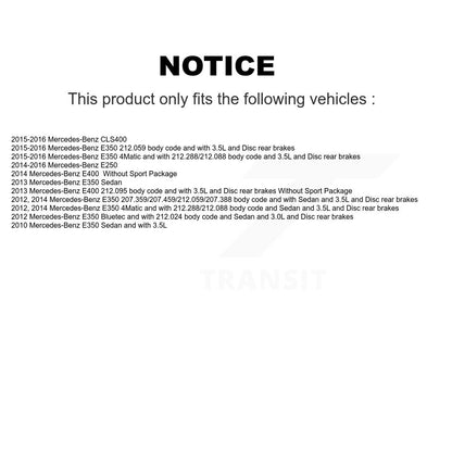 Ceramic Brake Pad & Extra Wear Sensor Front Rear Kit For Mercedes-Benz E350 E250
