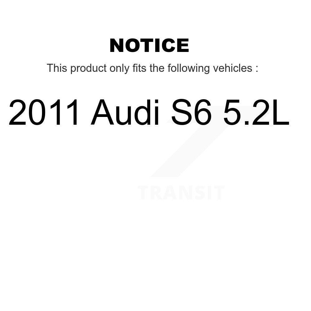 Ceramic Disc Brake Pads & Extra Wear Sensor Front Rear Kit For 2011 Audi S6 5.2L