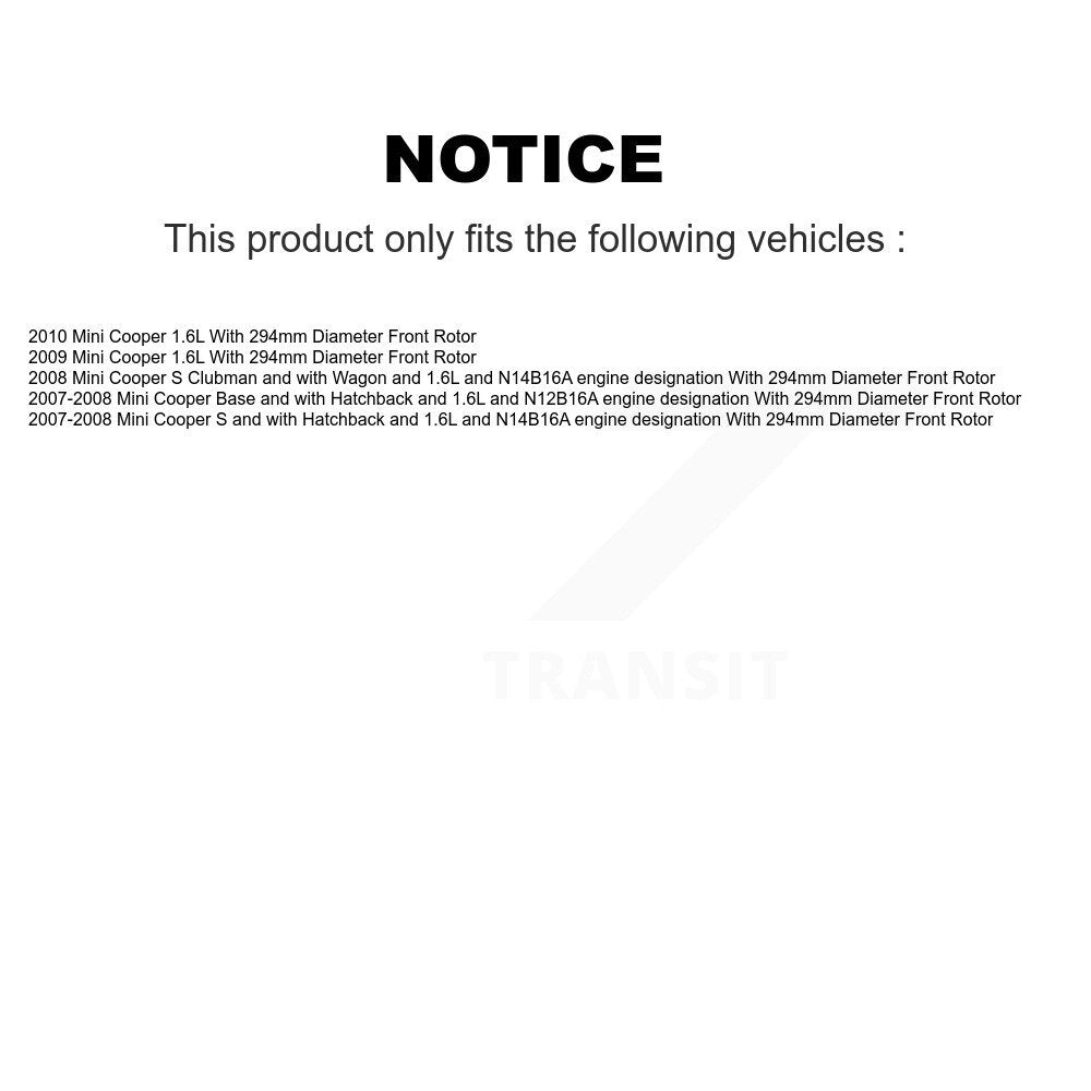 Ceramic Disc Brake Pads And Wear Sensors Front Rear Kit For Mini Cooper